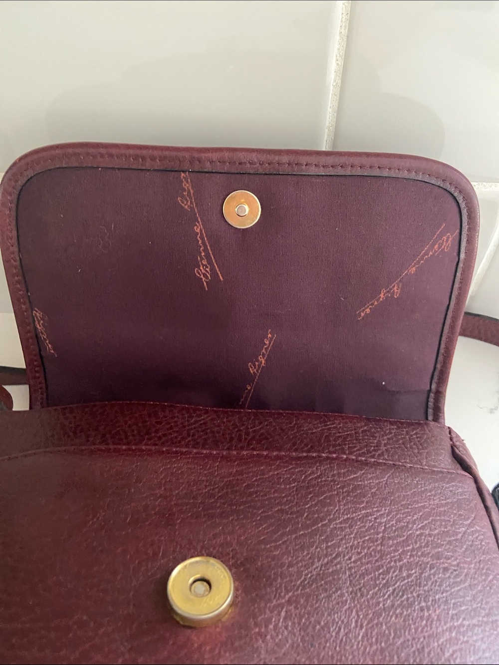 Vintage Etienne Aigner Burgundy Leather Crossbody Bag Horsebit Medallion Purse - Picture 6 of 16